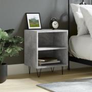 vidaXL Sängbord betonggrå 40x30x50 cm konstruerat trä