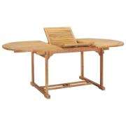 vidaXL Trädgårdsbord utdragbart 150-200x100x75 cm massiv teak