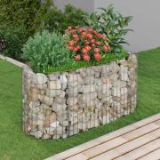 vidaXL Planteringsgabion galvaniserat järn 120x50x50 cm