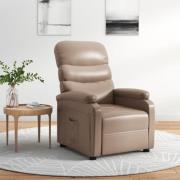 vidaXL Reclinerfåtölj cappuccino konstläder