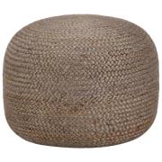 vidaXL Handgjord sittpuff ljusgrå 45x30 cm jute