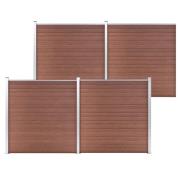 vidaXL Staketpanel WPC 699x186 cm brun