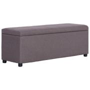 vidaXL Bänk med förvaringsutrymme 116 cm taupe polyester