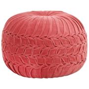 vidaXL Sittpuff bomullssammet smockdesign 40x30 cm rosa