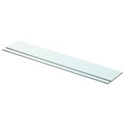 vidaXL Hyllplan 2 st glas genomskinligt 80x12 cm