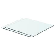 vidaXL Hyllplan 2 st glas genomskinlig 40x30 cm