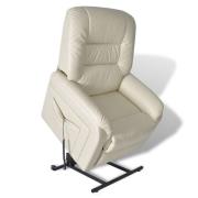 vidaXL Reclinerfåtölj beige konstläder