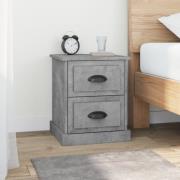 vidaXL Sängbord 2 st betonggrå 39x39x47,5 cm konstruerat trä