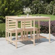 vidaXL Trädgårdsbord 159,5x82,5x110 cm massiv furu