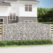 vidaXL Gabion bågformad 5 st 400x30x160/180 cm galvaniserat järn