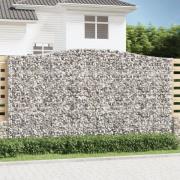 vidaXL Gabioner bågformade 15 st 400x50x220/240 cm galvaniserat järn