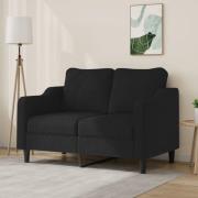 vidaXL 2-sitssoffa ljusgrå Svart 120 cm tyg