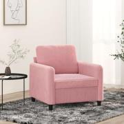 vidaXL Fåtölj Rosa 60 cm sammet