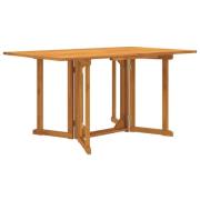 vidaXL Hopfällbart trädgårdsbord 150x90x75 cm massivt teakträ