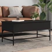 vidaXL Soffbord svart 100x50x45 cm konstruerat trä och metall