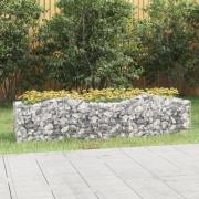 vidaXL Gabion bågformad 200x50x50 cm galvaniserat järn