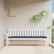 vidaXL Bänkdyna för trädgården marinblå 200x50x7cm oxfordtyg