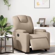 vidaXL Elektrisk reclinerfåtölj cappuccino konstläder