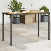 vidaXL Trädgårdsbord med akaciaträ svart 115x54x74 cm konstrotting
