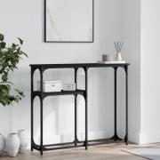 vidaXL Konsolbord svart 90x22,5x75 cm konstruerat trä