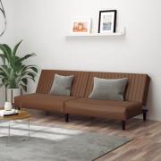 vidaXL Bäddsoffa 2-sits brun konstläder