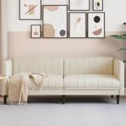 vidaXL Chesterfieldsoffa 3-sits linne