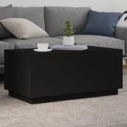 vidaXL Soffbord med LED svart 90x50x40 cm