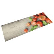 vidaXL Köksmatta maskintvättbar tomater 45x150 cm sammet