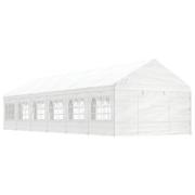 vidaXL Paviljong med tak vit 13,38x4,08x3,22 m polyeten
