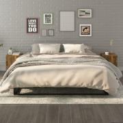 vidaXL Sängbord 2 st rökfärgad ek konstruerat trä