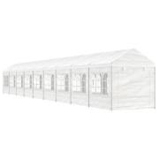 vidaXL Paviljong med tak vit 20,07x2,28x2,69 m polyeten