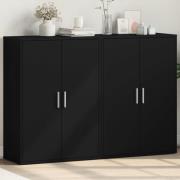 vidaXL Skänkar 2 st svart 60x31x84 cm konstruerat trä
