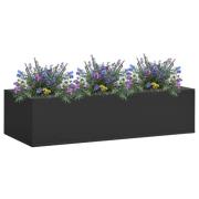 vidaXL Blomlåda för kontor antracit 90x40x23 cm stål