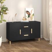 vidaXL Skänk svart 100x36x60 cm konstruerat trä