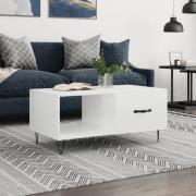 vidaXL Soffbord vit högglans 90x50x40 cm konstruerat trä