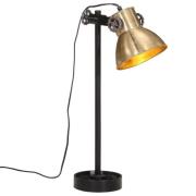 vidaXL Skrivbordslampa 25 W antik mässing 15x15x55 cm E27