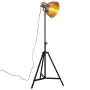 vidaXL Golvlampa 25 W antik mässing 61x61x90/150 cm E27