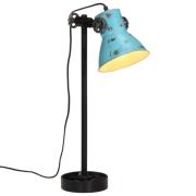 vidaXL Skrivbordslampa 25 W nött blå 15x15x55 cm E27