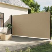 vidaXL Indragbar sidomarkis beige 200x500 cm