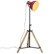 vidaXL Golvlampa 25 W nött röd 75x75x90-150 cm E27