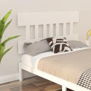 vidaXL Sänggavel vit 123,5x3x81 cm massiv furu
