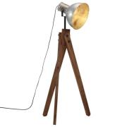 vidaXL Golvlampa 25 W vintage silver 45x45x120 cm E27