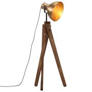 vidaXL Golvlampa 25 W antik mässing 45x45x120 cm E27