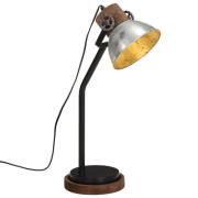 vidaXL Skrivbordslampa 25 W vintage silver 18x18x60 cm E27