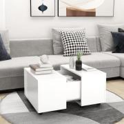 vidaXL Soffbord vit 60x60x38 cm konstruerat trä