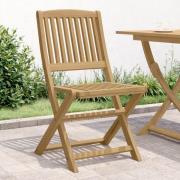 vidaXL Hopfällbara trädgårdsstolar 2 st 57x48,5x90 cm massiv akacia