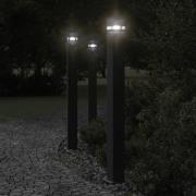 vidaXL Utomhusgolvlampa svart 110 cm aluminium