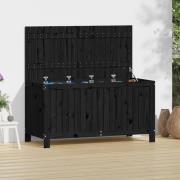 vidaXL Dynbox svart 121x55x64 cm massiv furu