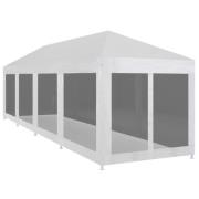 vidaXL Partytält med 10 sidoväggar i nät 12x3 m