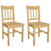 vidaXL Matstolar 2 st furu